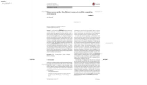 Secure access policy for efficient resource in mobile computing environment